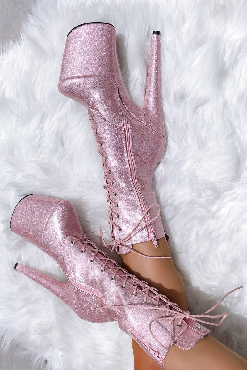 Hella Heels The Glitterati 8inch Boots - Sugarbaby-Hella Heels-Pole Junkie
