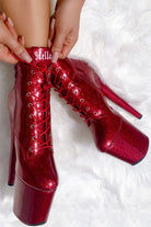 Hella Heels The Glitterati 8inch Ankle Boots - Kansass-Hella Heels-Pole Junkie