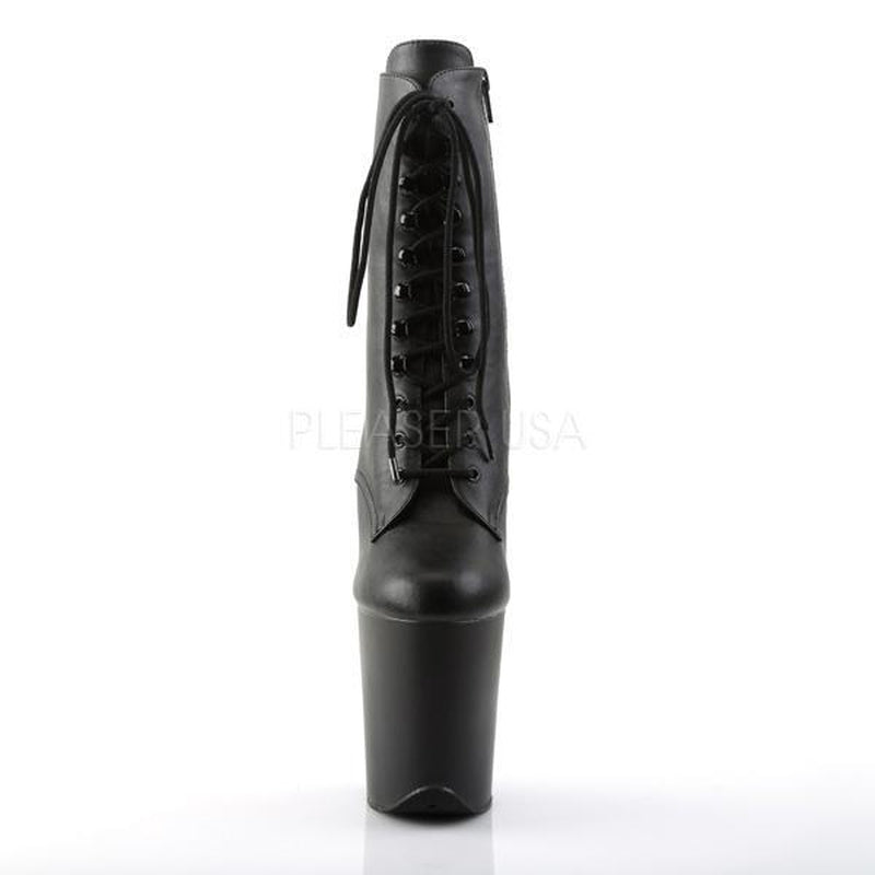 Pleaser USA Flamingo-1020 8inch Pleaser Boots - Matte Black-Pleaser USA-Pole Junkie