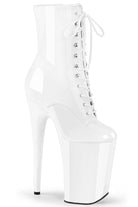 Pleaser USA Infinity-1020 9inch Pleaser Boots - Patent White-Pleaser USA-Pole Junkie