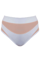 CXIX I S I S High Waisted Bottoms - White with Sand Mesh-Creatures of XIX-Pole Junkie