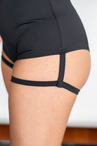 Lunalae Zena Garter Overall Sling Bottoms - Black-Lunalae-Pole Junkie