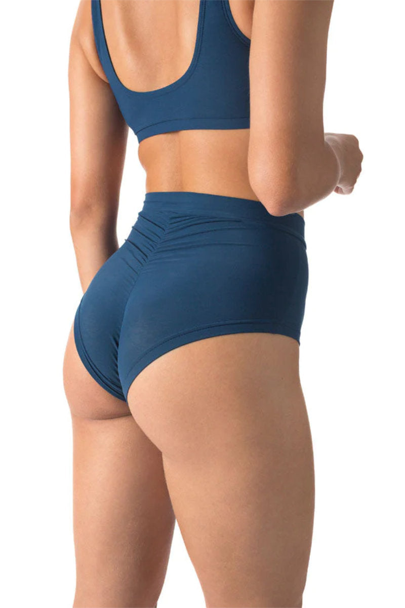 Dragonfly Lola High-Waisted Shorts - Petrol-Dragonfly-Pole Junkie