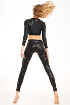 Paradise Chick Superhero Series Sticky V-String Leggings - Black Zebra-Paradise Chick-Pole Junkie