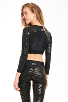 Paradise Chick Superhero Series Sticky Crop Top - Black Zebra-Paradise Chick-Pole Junkie