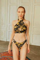 Shark Polewear Tanna Top - Gold Jungle-Shark Polewear-Pole Junkie