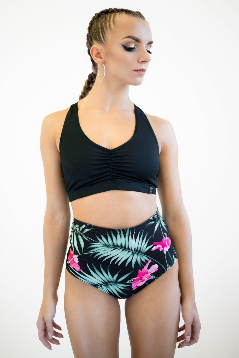 Pole Addict High Waisted Shorts - Exotic Flower-Pole Addict-Pole Junkie