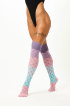 Rolling Over the Knee Socks - Mermaid (3 Sizes Available)-Rolling-Pole Junkie