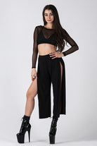 REV ACTIV Sensual Flow Pants (with leg slit) - Black-REV ACTIV-Pole Junkie