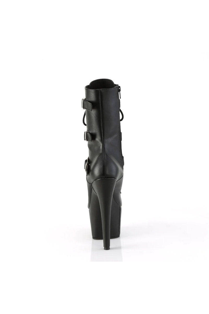 Pleaser USA Adore-1043 7inch Pleaser Boots - Matte Black-Pleaser USA-Pole Junkie