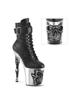 Pleaser USA Rapture-1020STR-02 8inch Pleaser Boots - Matte Black/Silver-Pleaser USA-Pole Junkie