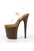 Pleaser USA Flamingo-808 8inch Pleasers - Mocha-Pleaser USA-Pole Junkie