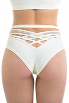 Poledancerka X High Leg Shorts - Ivory White-Poledancerka-Pole Junkie