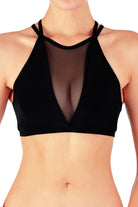 Dragonfly Victoria Sports Bra - Black Mesh-Dragonfly-Pole Junkie