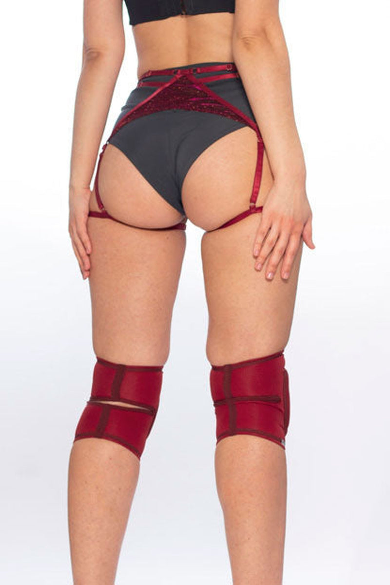 Queen Garter Belt - Cherry Shine-Queen Accessories-Pole Junkie