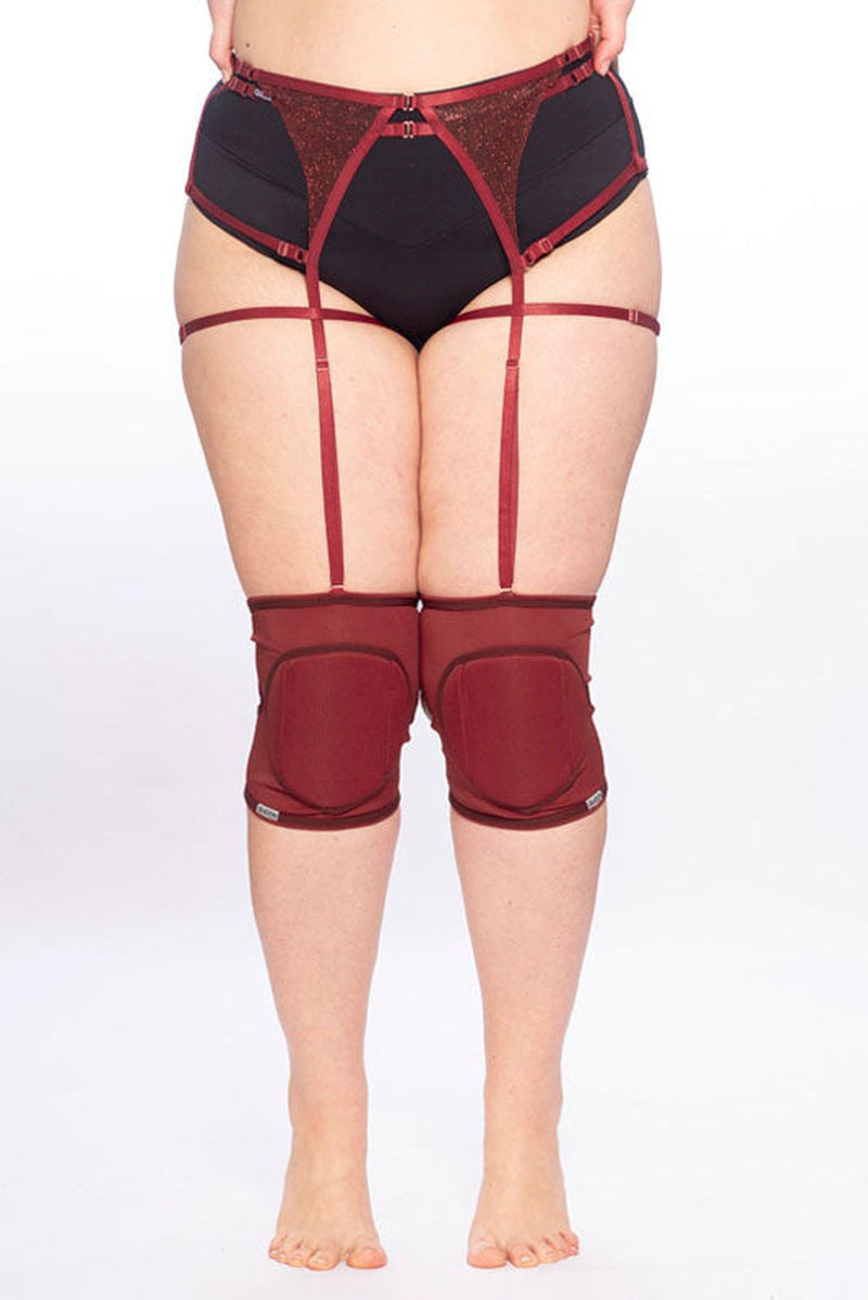 Queen Garter Belt - Cherry Shine-Queen Accessories-Pole Junkie