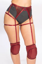 Queen Garter Belt - Cherry Shine-Queen Accessories-Pole Junkie