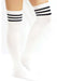 Lunalae Thigh High Socks - White/Black-Lunalae-Pole Junkie